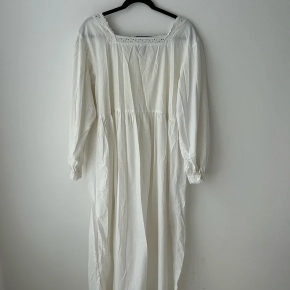 Vintage Cornell trading boho white prairie dress - Picture 10 of 13